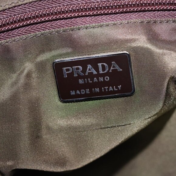 Authentic PRADA Shoulder Bag Nylon Leather Green - Picture 2 of 16